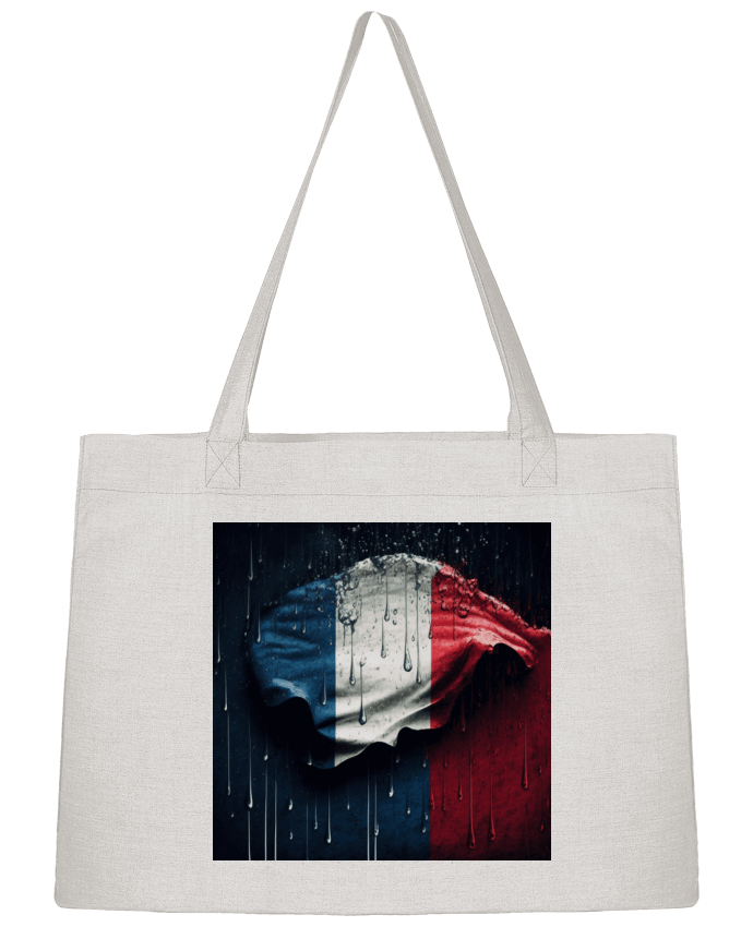 Sac Shopping Drapeau France sous la Pluie par NewDesignPhoto