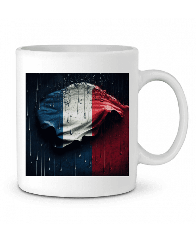 Mug  Drapeau France sous la Pluie par NewDesignPhoto