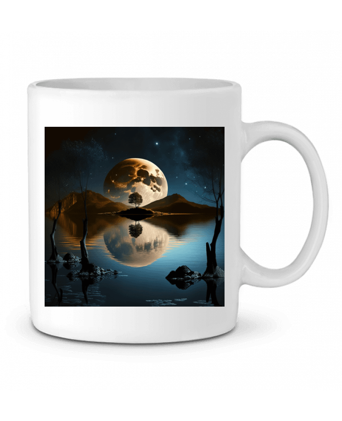 Mug  Pleine Lune Montagne et Rivière par NewDesignPhoto