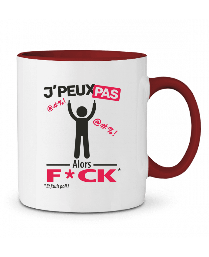 Mug bicolore J'peux pas, alors F*CK LilouZen