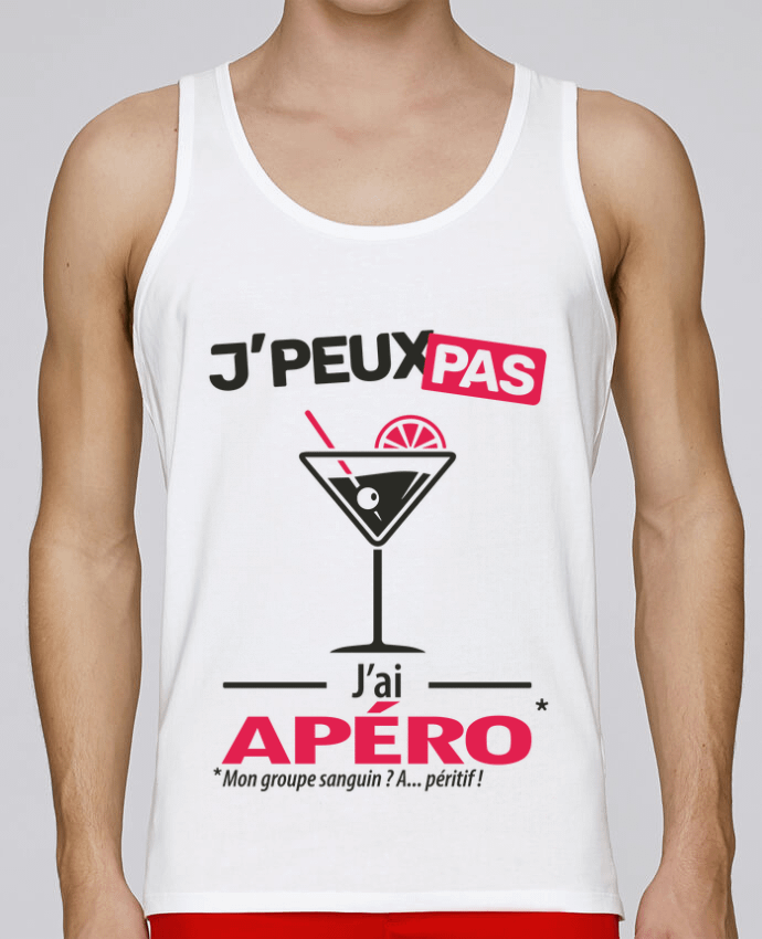 Débardeur homme J'peux pas j'ai apéro ! par LilouZen 100% coton bio