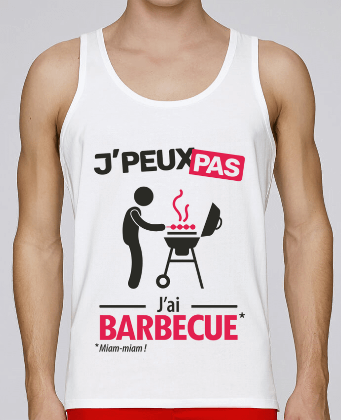 Débardeur homme J'peux pas j'ai barbecue ! par LilouZen 100% coton bio