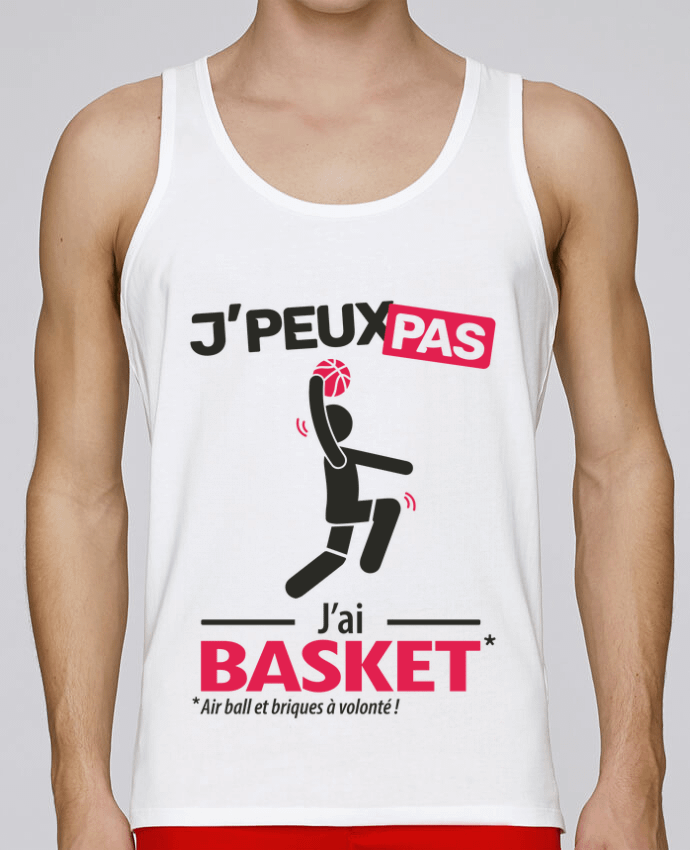 Débardeur homme Je peux pas j'ai basket ! par LilouZen 100% coton bio