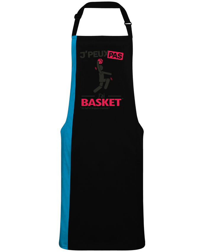 Tablier bicolore Je peux pas j'ai basket ! par  LilouZen