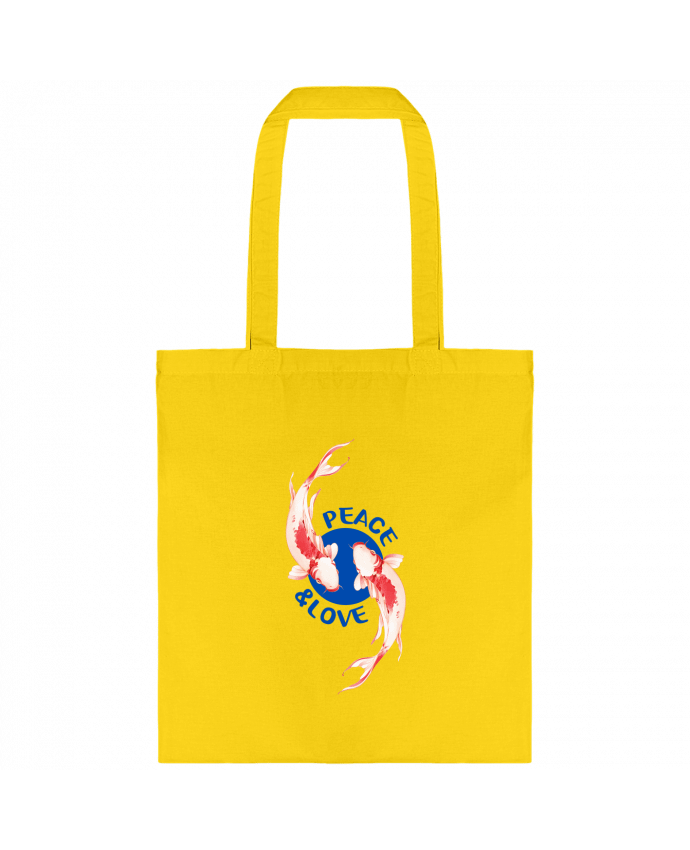 Tote Bag cotton Peace and Love. by TEESIGN