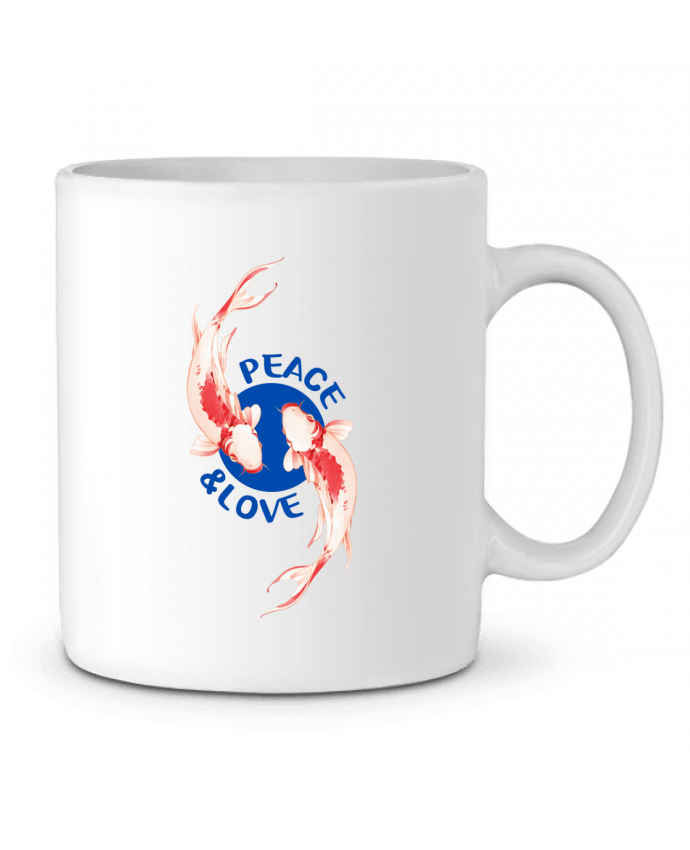 Ceramic Mug Peace and Love. by TEESIGN