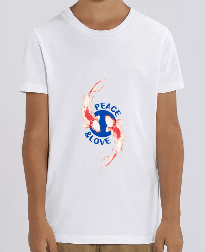 Camiseta Infantil Algodón Orgánico MINI CREATOR Peace and Love. Par TEESIGN