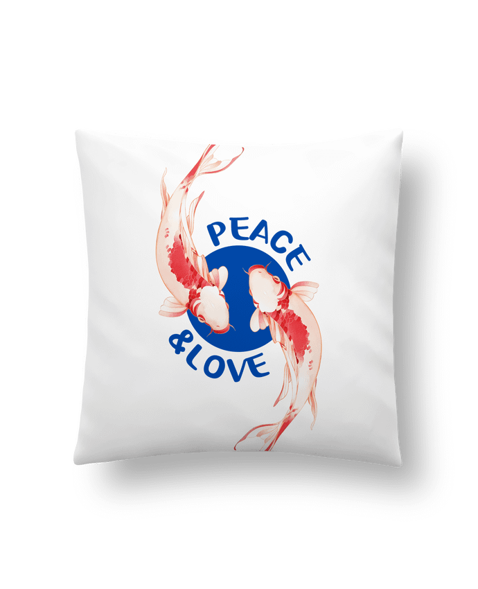 Cushion synthetic soft 45 x 45 cm Peace and Love. by TEESIGN