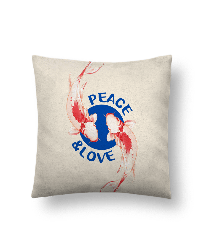 Cushion suede touch 45 x 45 cm Peace and Love. by TEESIGN