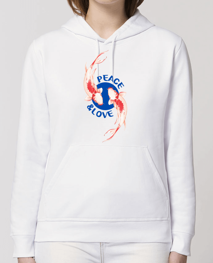 Sweat-Shirt Capuche Essentiel Unisexe Drummer Peace and Love. Par TEESIGN