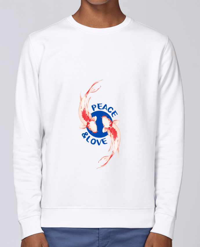 Unisex Sweatshirt Crewneck Medium Fit Rise Peace and Love. by TEESIGN