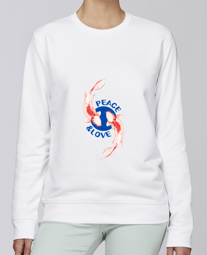 Unisex Sweatshirt Crewneck Medium Fit Rise Peace and Love. by TEESIGN