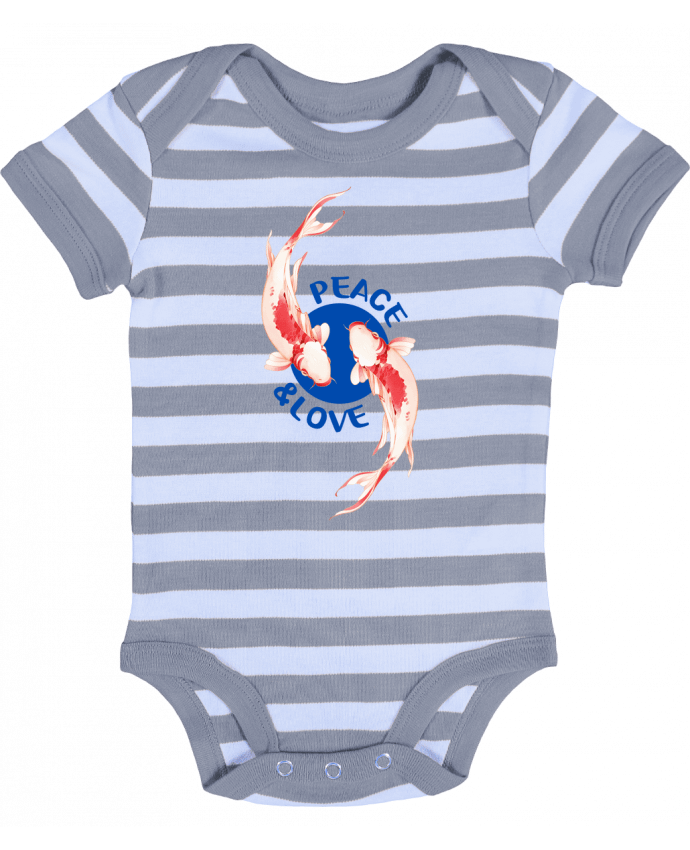 Baby Body striped Peace and Love. - TEESIGN