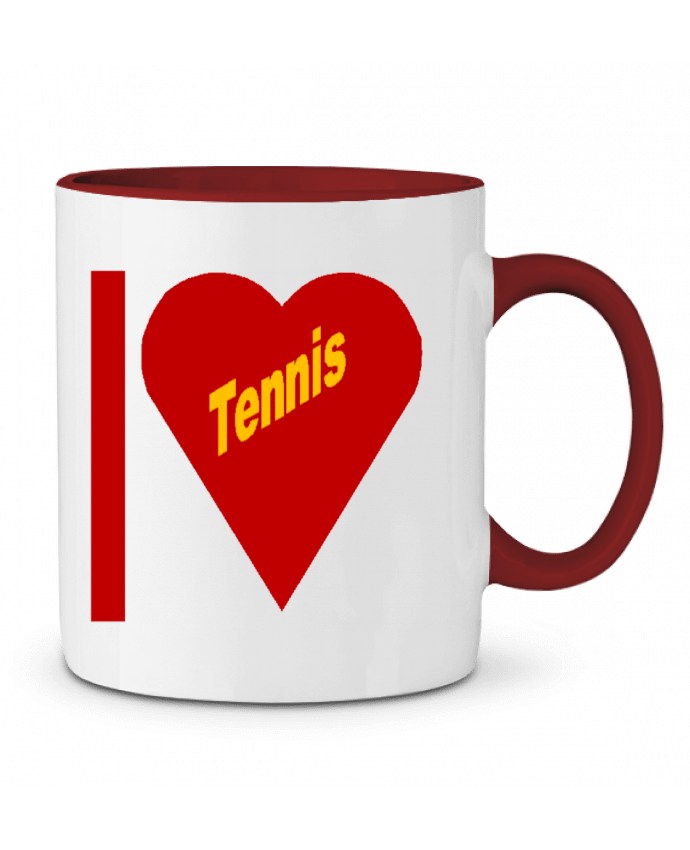 Mug bicolore I LOVE  TENNIS FIRST  STAR