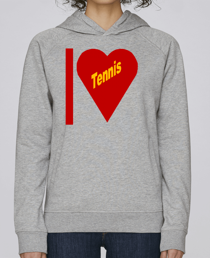 Sweat capuche femme I LOVE  TENNIS par FIRST  STAR