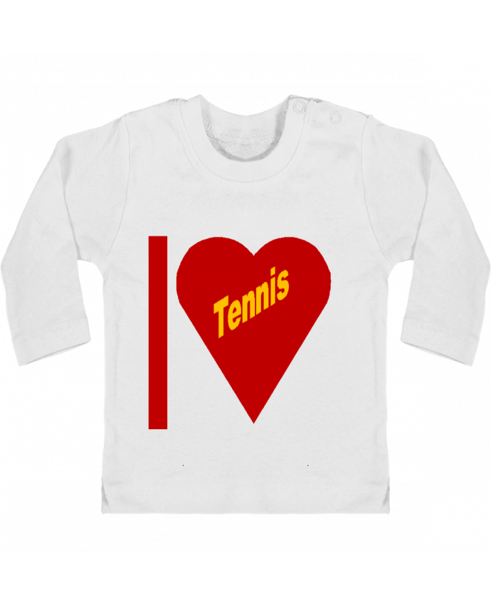 T-shirt bébé I LOVE  TENNIS manches longues du designer FIRST  STAR