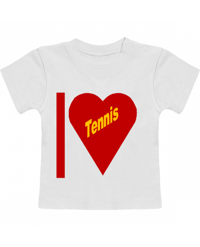 T-shirt bébé I LOVE  TENNIS manches courtes du designer FIRST  STAR