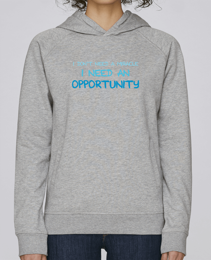 Sweat capuche femme MOTTO par Santiaguen