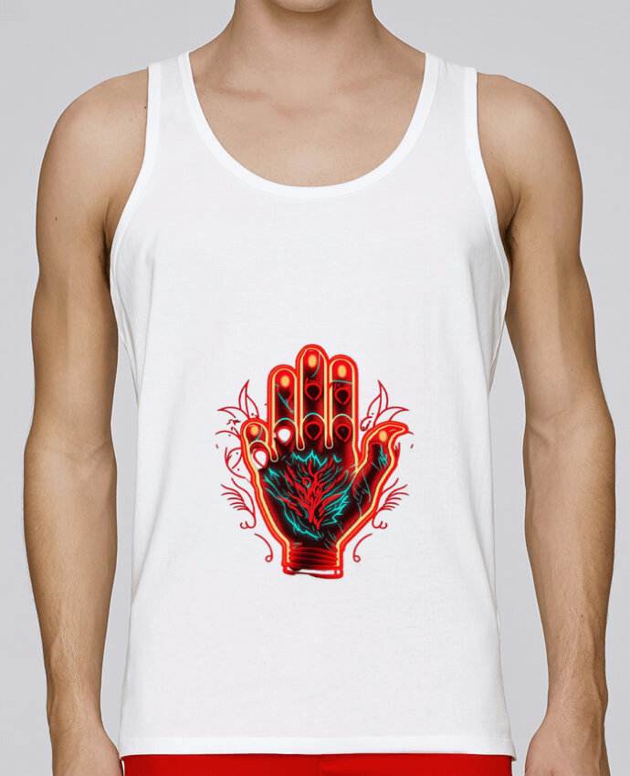 Tank Top Men Stanley Runs Organic cotton ma main c est ma vie ,je peux rien toucher et pas gouter. by Nasa shop 100% coton b