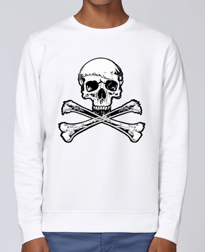 Sweatshirt Jolly Roger - Drapeau Pirate - Tête de Mort par Geronimo Gorilla SylverBack