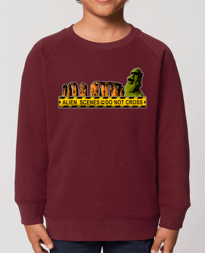Sweat-shirt enfant Alien Scenes - Moaï et Stonehenge Par  Geronimo Gorilla SylverBack