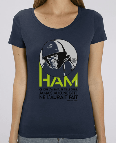T-shirt Femme Ham - Singe de l'espace par Geronimo Gorilla SylverBack