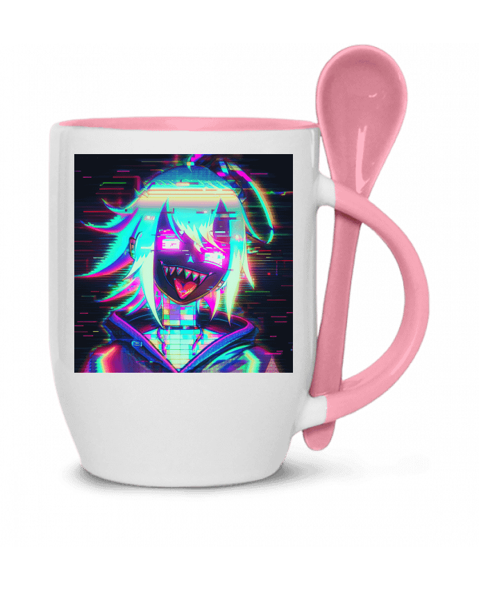  Tasse cuillère Creepy Glitch Girl par MagicDesign