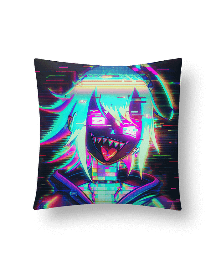 Coussin Creepy Glitch Girl par MagicDesign