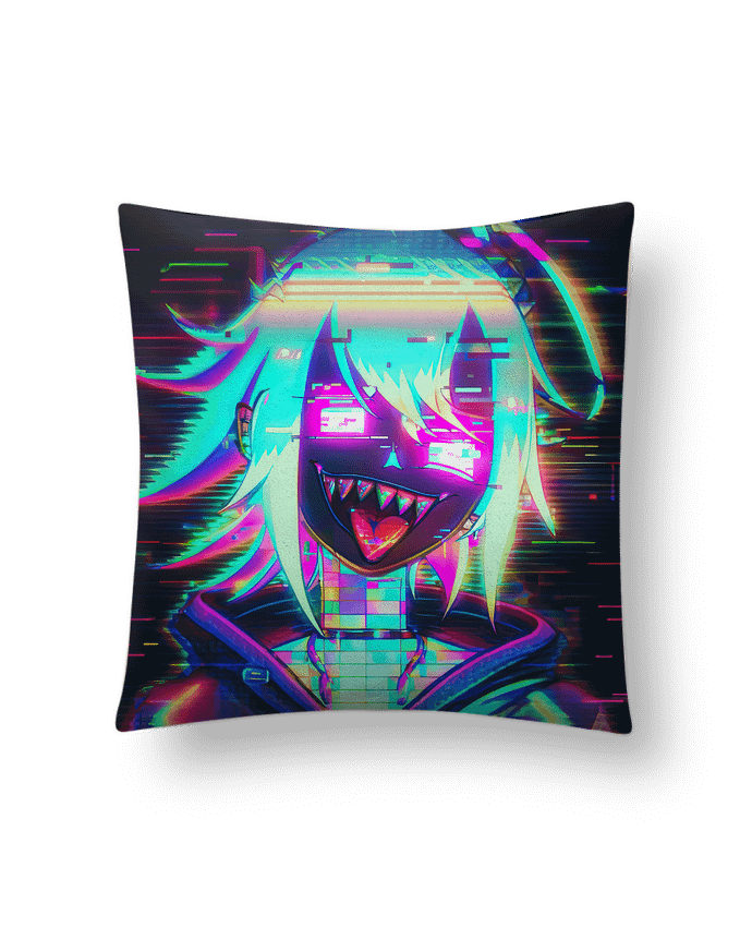 Coussin suédine Creepy Glitch Girl par MagicDesign