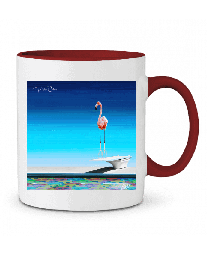 Mug bicolore Flamingo at the pool MagicDesign