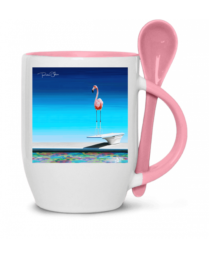  Tasse cuillère Flamingo at the pool par MagicDesign