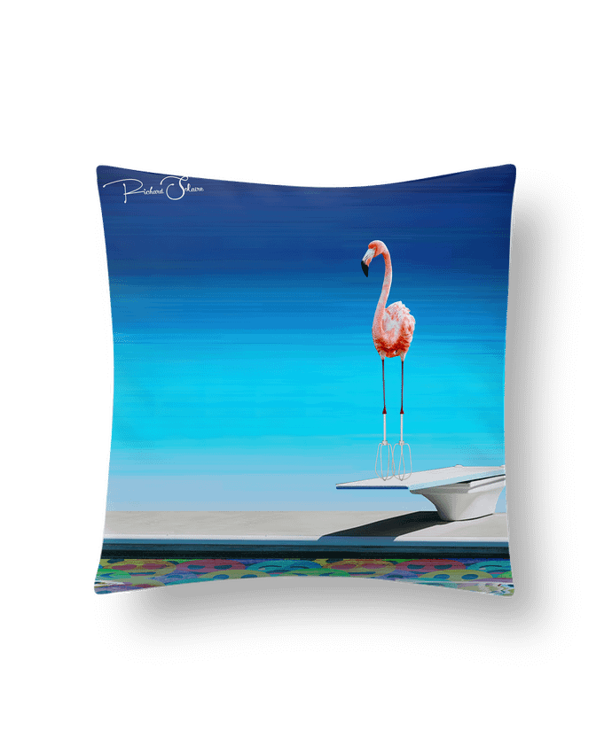 Coussin Flamingo at the pool par MagicDesign