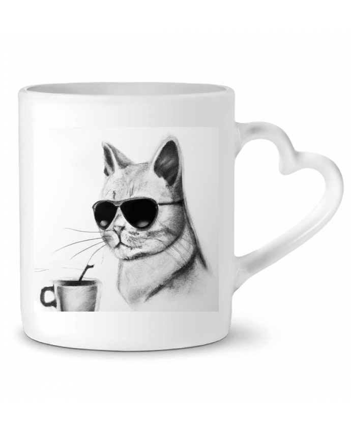 Mug coeur Cat&Coffee par Sam&Goodies