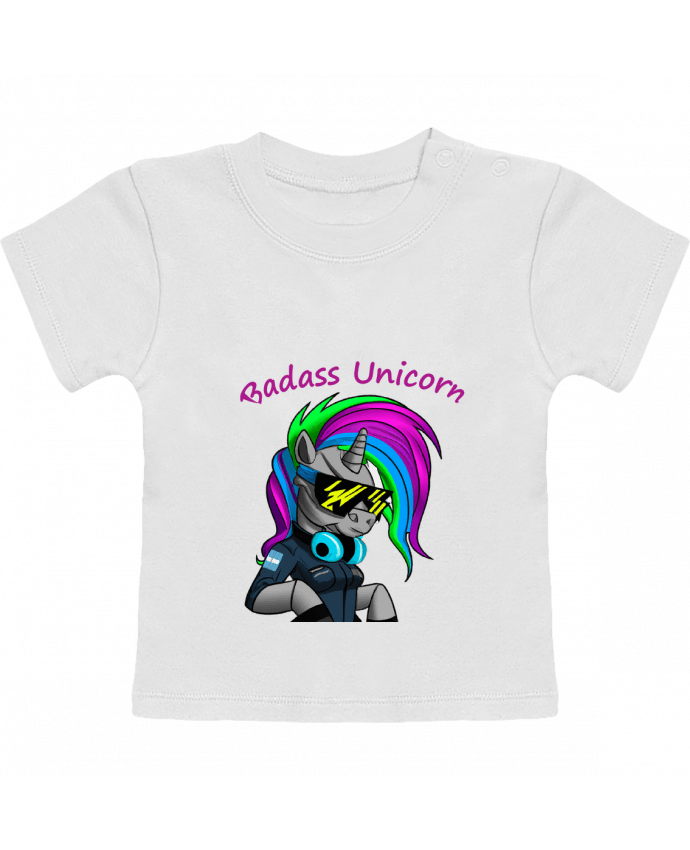 T-shirt bébé Licorne Cyberpunk Badass manches courtes du designer Le monde des licornes