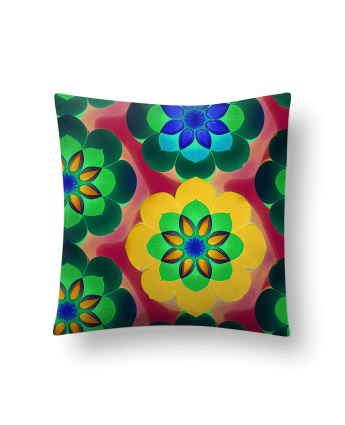 Coussin suédine Motif floral japonais frais et bigarré parfait pour la bonne humeur par ZoTiLuS