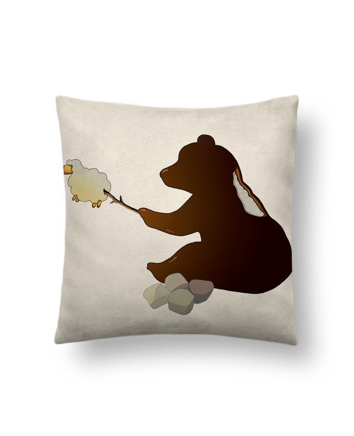 Coussin suédine Bivouac de l'Ours par faunezone