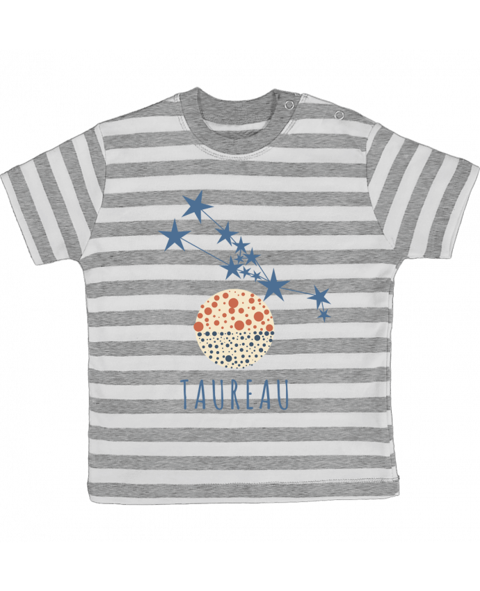 Tee-shirt bébé à rayures TAUREAU par Les Caprices de Filles