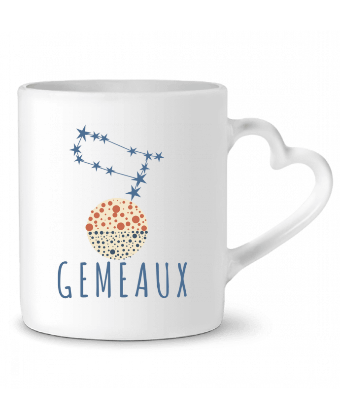 Mug coeur GÉMEAUX par Les Caprices de Filles