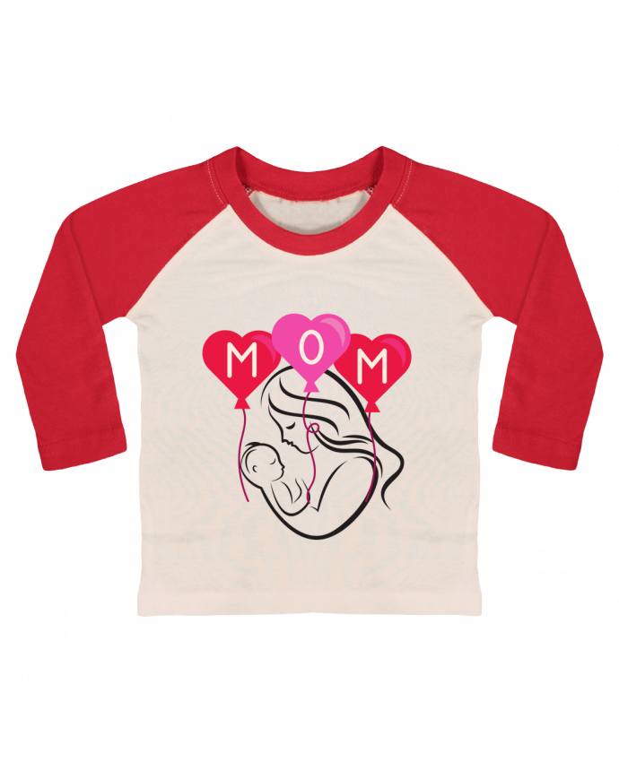 Tee-shirt Bébé Baseball ML maman par ayadesigne