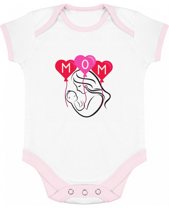 Body bébé manches contrastées maman par ayadesigne