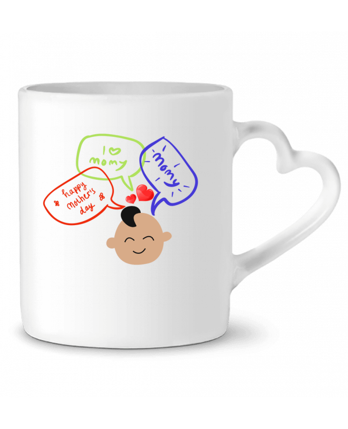 Mug coeur maman  love y par ayadesigne