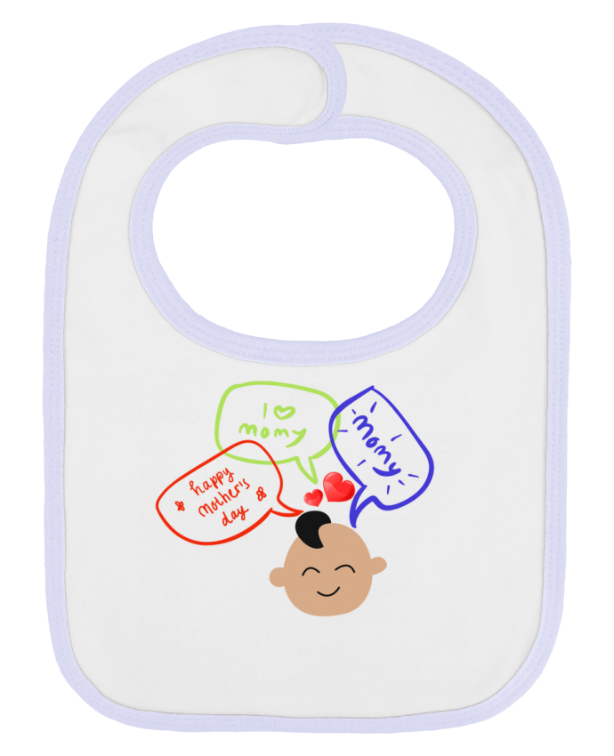 Bavoir bébé uni maman  love y par ayadesigne