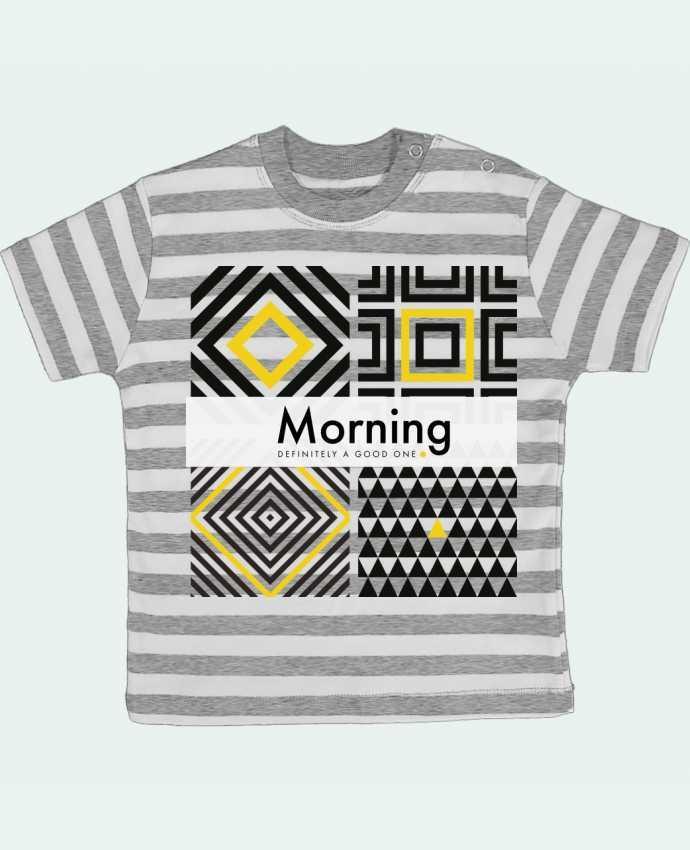 Tee-shirt bébé à rayures MORNING par Fatoo