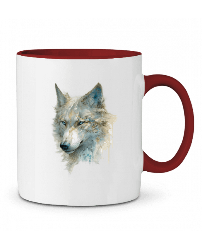 Mug bicolore Lobo detallado, un toque dorado y azul a-Creations