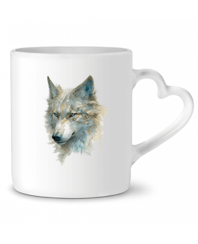 Mug coeur Lobo detallado, un toque dorado y azul par a-Creations