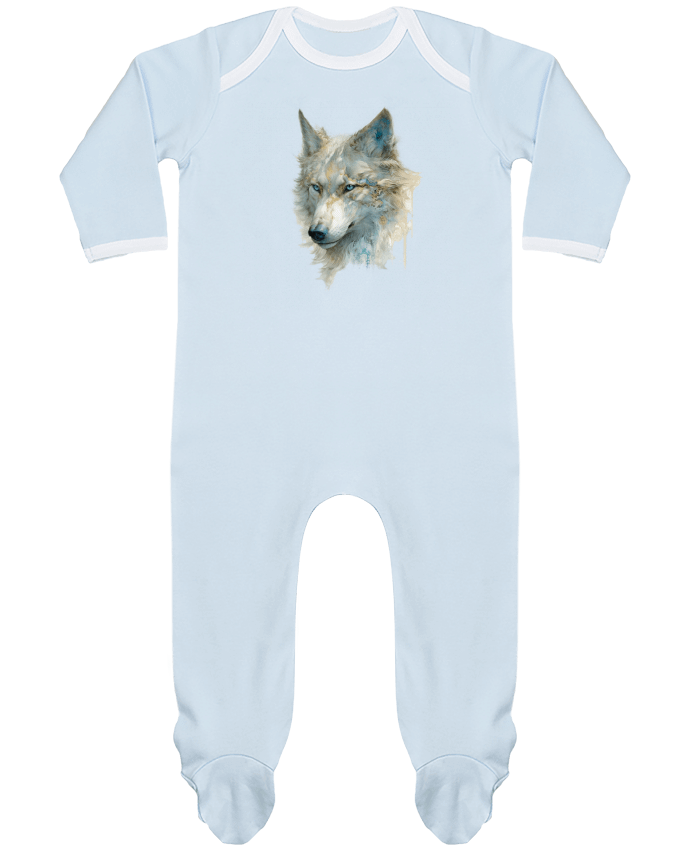 Body Pyjama Bébé Lobo detallado, un toque dorado y azul par a-Creations