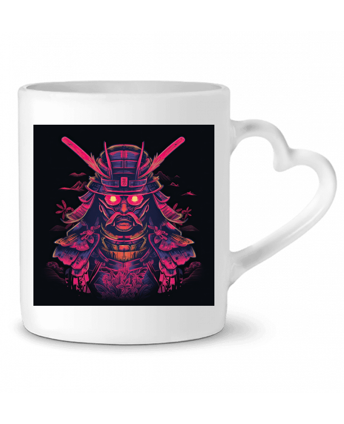 Mug coeur Vector Pink Samurai par Jaspion