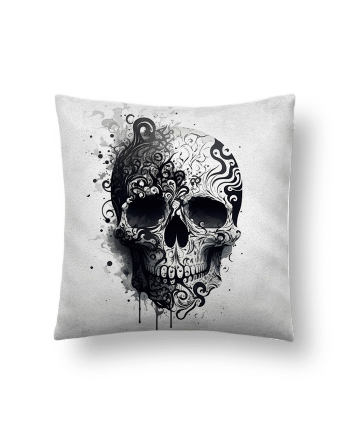 Coussin suédine Skull Art par Kraazy