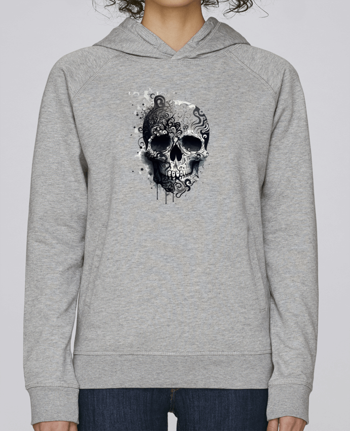 Sweat capuche femme Skull Art par Kraazy