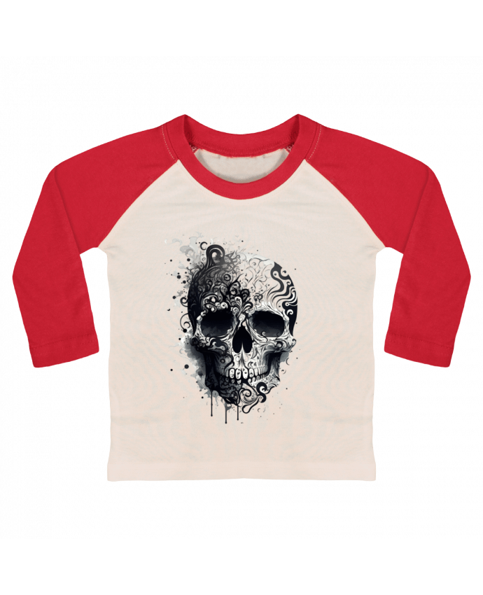 Tee-shirt Bébé Baseball ML Skull Art par Kraazy